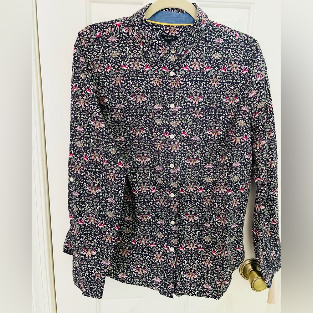 Talbots Floral Button-Up Shirt